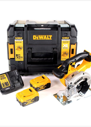 Dewalt DCS 373 P2 Akku Metall Kreissäge 18 V 140 mm + 2x Akku 5,0 Ah + Ladegerät + Sägeblatt + TSTAK - Toolbrothers