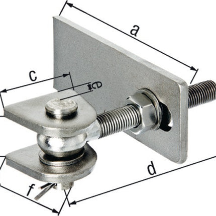 GAH hinge 86x23x55x130x28x50mm ( 3000200652 )