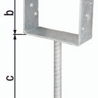 GAH Poutre pour poteau en U ETA-10/0210 81x100x200x60mm ( 3000200703 )