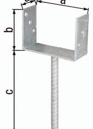 GAH U-Pfostenträger ETA-10/0210 101x100x200x60mm ( 3000200706 )