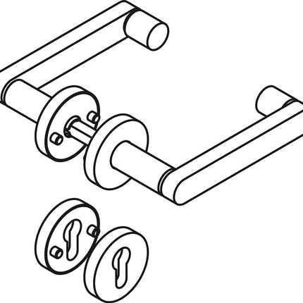 HEWI Escutcheon set 270XAH01.230 Stainless steel ( 3000207495 )