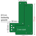 GFS mounting plate 901 - / 991 470 Mounting on glass doors ( 3000250545 )