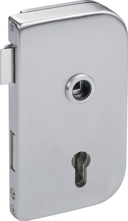 HERMAT glass door lock 6033 PZ R- Roma stainless steel matt ( 3000253946 )