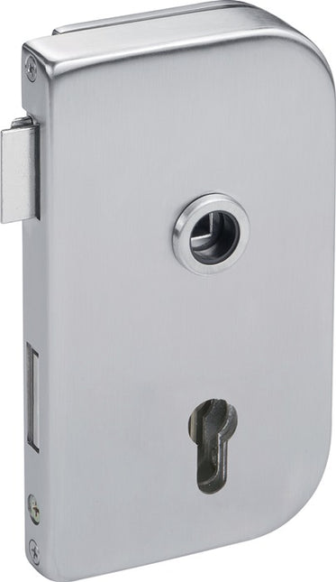 Cerradura HERMAT para puerta de cristal 6033 PZ R- Roma acero inoxidable mate ( 3000253946 )