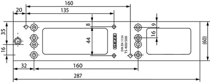 GEZE Montageplatte  passend für TS 4000 / 5000 ( 3000255093 )