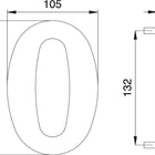 Número de casa EDI dígito 0 acero inoxidable mate ( 3000261315 )