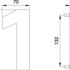 Número de casa EDI dígito 1 acero inoxidable mate ( 3000261316 )