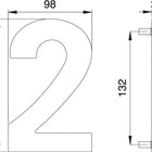 Número de casa EDI dígito 2 acero inoxidable mate ( 3000261317 )