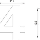 Número de casa EDI dígito 4 acero inoxidable mate ( 3000261319 )