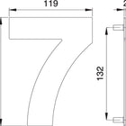 Numer domu EDI cyfra 7 stal nierdzewna matowa ( 3000261322 )