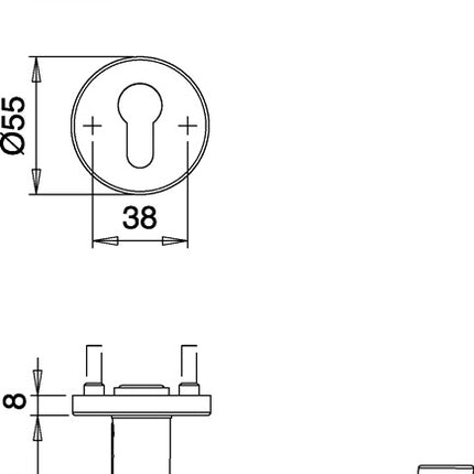 EDI fire protection set Riva FS 103/103 aluminium F1 D/D ( 3000261395 )