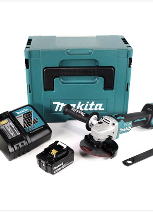 Makita DGA 513 RM1J Akku Winkelschleifer 18 V 125mm Brushless + 1x Akku 4,0Ah + Ladegerät + Makpac - Toolbrothers