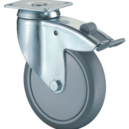 BS ROLLEN Swivel castor with total brakes Wheel Ø 100 mm Load capacity 80 kg ( 3000275285 )