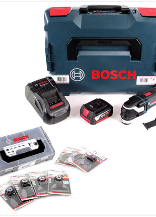 Bosch GOP 18V-28 Akku Multi-Cutter StarlockPlus Brushless + 2x Akku 6Ah + Ladegerät + 7tlg. Zubehörset für Trockenbau + L-Boxx - Toolbrothers