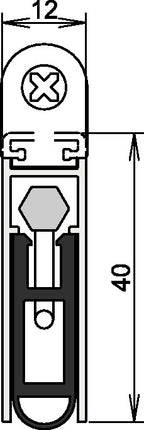 Junta de puerta ATHMER Kaltenfeind Allround® 1-1075 1 lado longitud 1083 mm (3327023194)