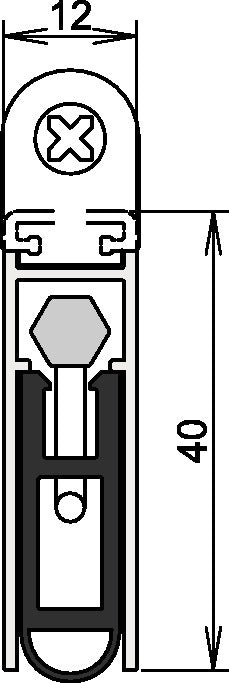 Junta de puerta ATHMER Kaltenfeind Allround® 1-1075 1 lado longitud 1083 mm (3327023194)