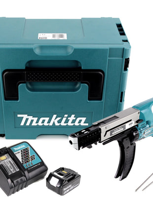 Makita DFR 750 RG1J Akku Magazinschrauber 18V 45-75mm + 1x Akku 6,0Ah + Ladegerät + Makpac - Toolbrothers