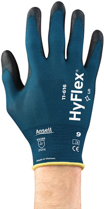 Guantes ANSELL HyFlex® 11-616 talla 8 verde azul/negro (4000371327)