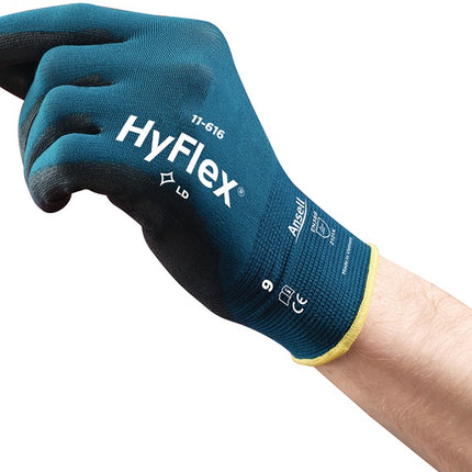 Guantes ANSELL HyFlex® 11-616 talla 9 verde azul/negro (4000371328)
