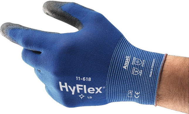 Guantes ANSELL HyFlex® 11-618 talla 11 azul/negro (4000371337)