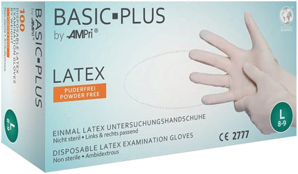 Guantes desechables AMPRI Basic Plus talla M beige claro ( 4000371510 )