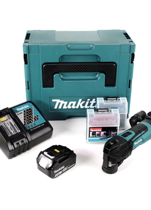 Makita DTM 51 RT1JX2 Akku Multifunktionswerkzeug 18 V + 1x Akku 5,0 Ah + Ladegerät + 39 tlg. Zubehör Set + Makpac - Toolbrothers