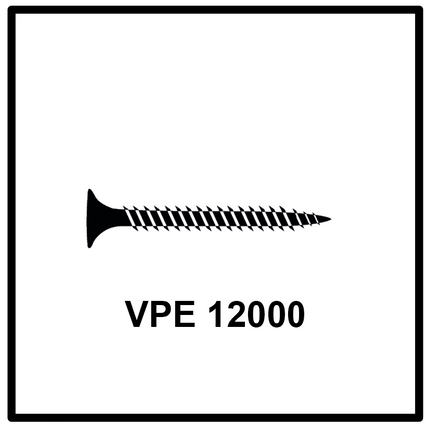 Technofast GF3935TE 12000 x Gipskartonschrauben Trockenbauschrauben 3,9 x 35 PH2 Grobgewinde - Toolbrothers