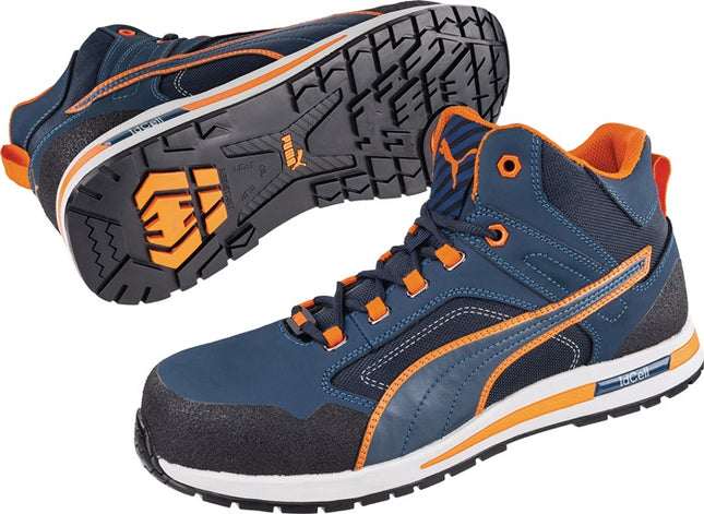 PUMA stivali di sicurezza Crosstwist MID taglia 42 blu/arancio ( 4000374567 )