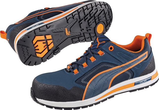 PUMA safety shoe Crosstwist LOW size 42 blue/orange ( 4000374602 )