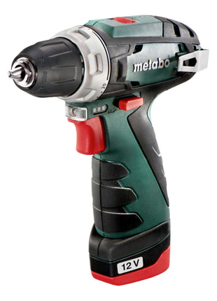 Taladro atornillador a batería Metabo PowerMaxx BS Basic 12 V 34 Nm (600984500) + 2 baterías 2,0 Ah + cargador + maletín