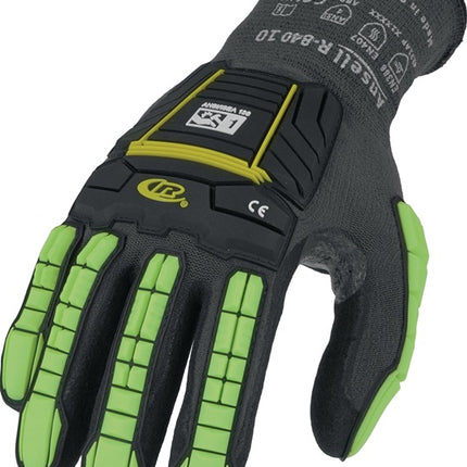 ANSELL Guantes Ringers R840 Talla 9 negro/verde (4000391339)