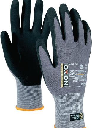 Guantes OX-ON Flexible Advanced 1900 talla 9 negro/gris claro (4000391380)