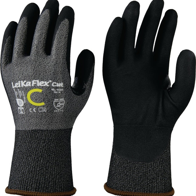 LEIPOLD cut protection gloves LeiKaFlex(R) CUT RL 1636 size 10 grey/black ( 4000391395 )