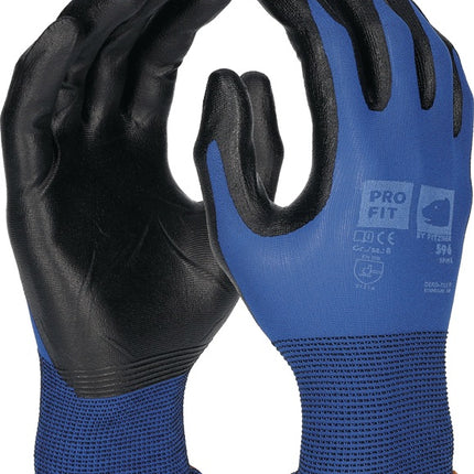 PRO FIT Handschuhe SPIKE Größe 10 blau / schwarz ( 4000391430 )