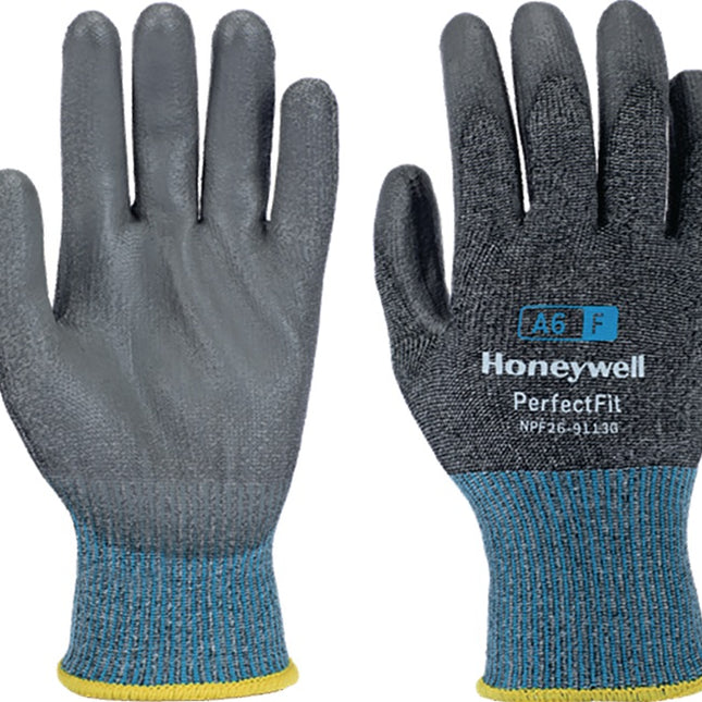 HONEYWELL guantes anticorte Nuevo Perfect Fit 13G PU A6/F talla 10 gris/azul ( 4000391451 )