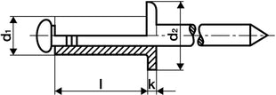 GESIPA rivet aveugle tige de rivet dxl 3 x 6 mm (4000813170)