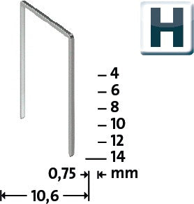 NOVUS grapa de alambre fino tipo H 37 ancho 10,6 mm (4000813898)