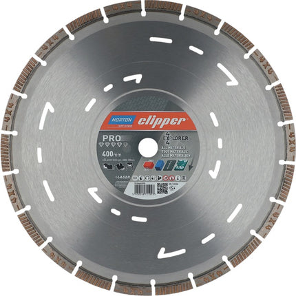 Disco de corte diamantado NORTON CLIPPER 4 x 4 Explorer Ø 400 mm diámetro 25,4 mm (4000818805)