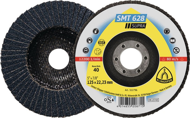 Disco de láminas KLINGSPOR SMT 628 Supra Ø 115 mm grano 60 plano ( 4000842268 )