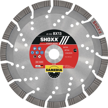 Disco de corte diamantado SAMEDIA SHOXX BX13 Ø 230 mm diámetro 22,23 mm (4000844261)