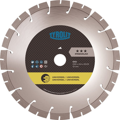 Disco de corte diamantado TYROLIT DCU Premium Ø 115 mm, diámetro 22,23 mm (4000845007)