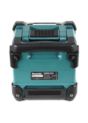 Makita DMR 202 M1 Baustellen Lautsprecher 18V - für Akku- und Netzbetrieb, mit Bluetooth-Funktion, AUX-Anschluss, USB-Port, LCD Display + 1x 4,0 Ah Akku - ohne Ladegerät - Toolbrothers