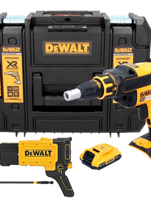 DeWalt DCF 620 NT batería destornillador para paneles de yeso 18 V 30 Nm sin escobillas + 1x batería 2.0 Ah + TSTAK - sin cargador