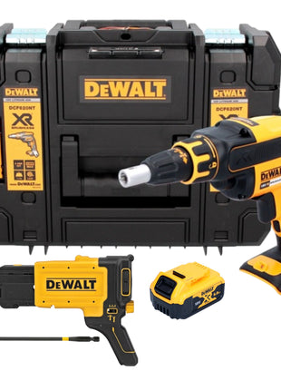 Atornillador para paneles de yeso con batería DeWalt DCF 620 NT 18 V 30 Nm sin escobillas + 1x batería 5.0 Ah + TSTAK - sin cargador