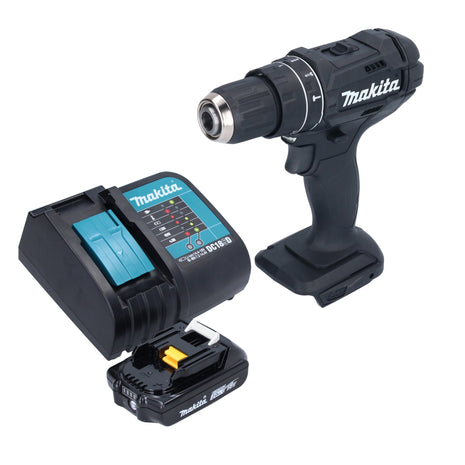 Makita DHP 482 SA1B taladro percutor inalámbrico 18 V 62 Nm negro + 1x batería 2,0 Ah + cargador