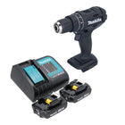 Makita DHP 482 SAB taladro percutor inalámbrico 18 V 62 Nm negro + 2x baterías 2,0 Ah + cargador