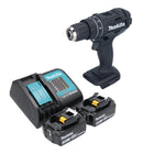 Makita DHP 482 SFB taladro percutor inalámbrico 18 V 62 Nm negro + 2x baterías 3,0 Ah + cargador