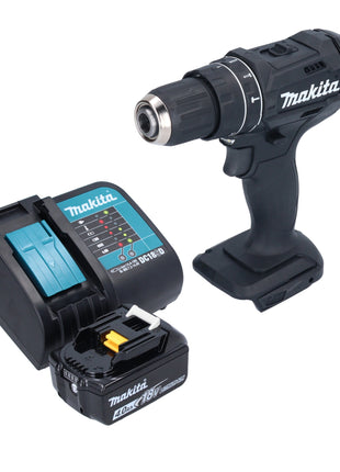 Makita DHP 482 SM1B Akumulatorowa wiertarko-wkrętarka udarowa 18 V 62 Nm czarna + 1x akumulator 4,0 Ah + ładowarka