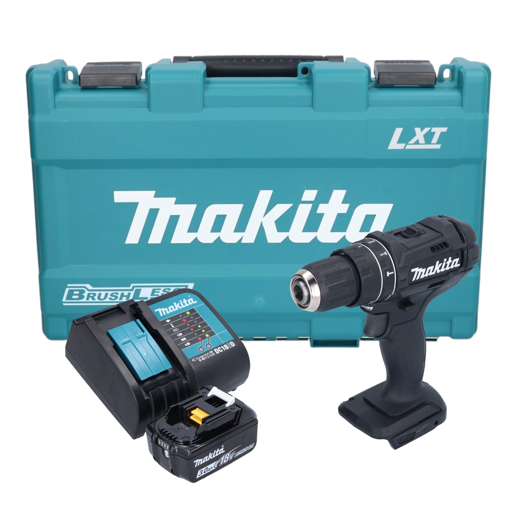 Makita DHP 482 SF1KB Akku Schlagbohrschrauber 18 V 62 Nm Schwarz 1x Akku 3 0 Ah Ladegeraet Koffer 0 - toolbrothers