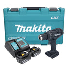 Makita DHP 482 SFKB akumulatorowa wiertarko-wkrętarka udarowa 18 V 62 Nm czarna + 2x akumulator 3,0 Ah + ładowarka + walizka